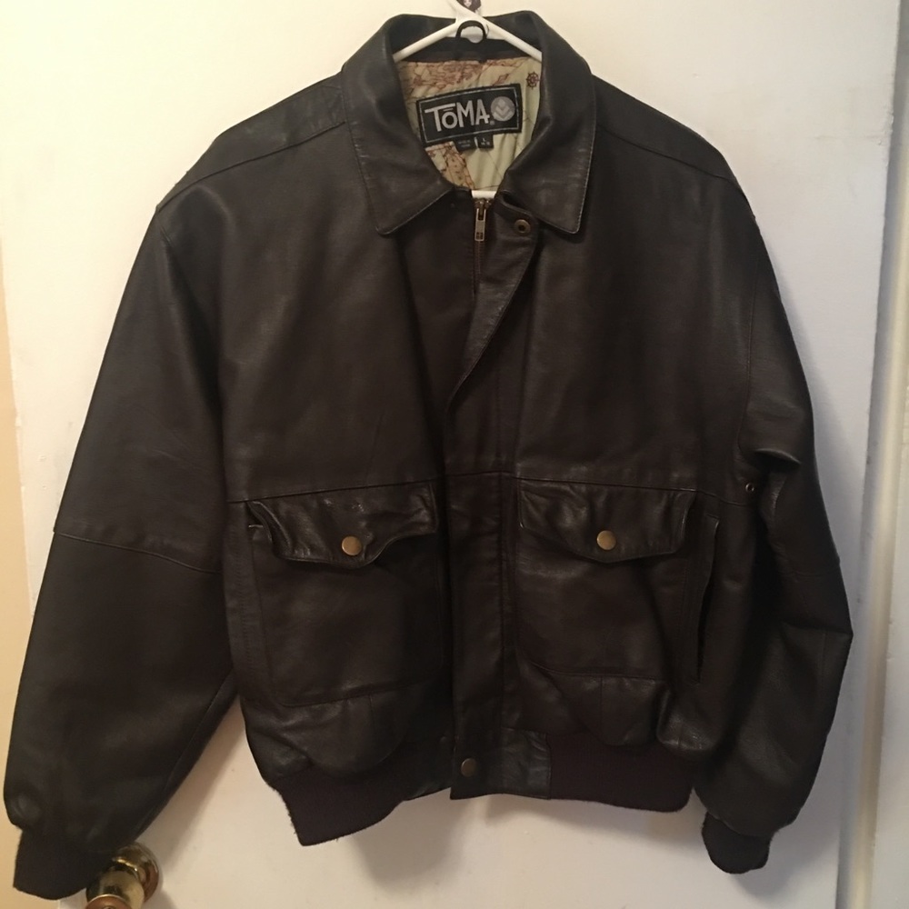 TOMA womens leather bomber jacket